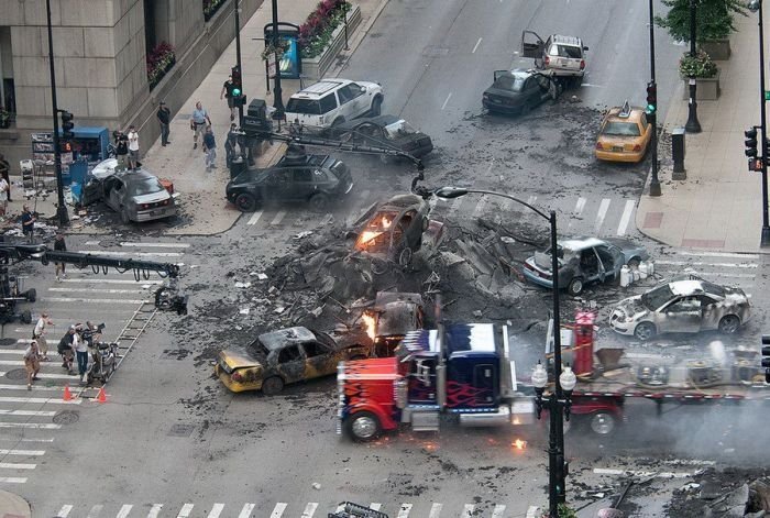 Filming of Transformers 3',  Chicago, United States
