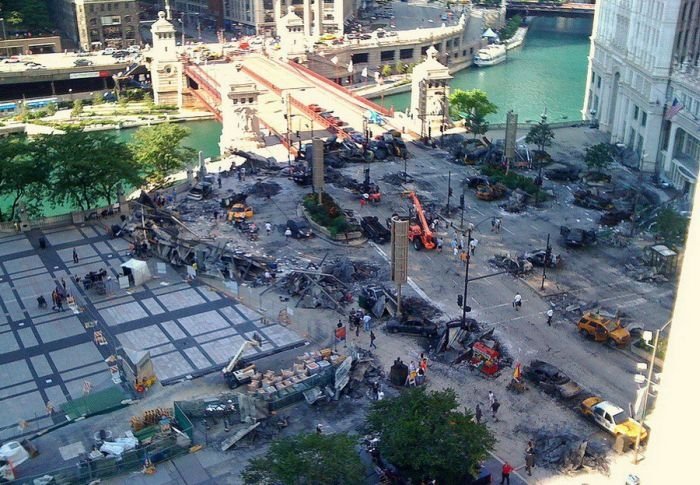 Filming of Transformers 3',  Chicago, United States