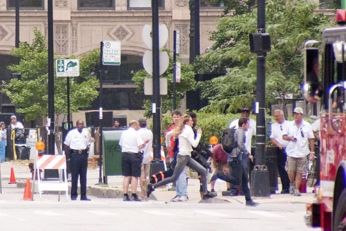 Filming of Transformers 3',  Chicago, United States