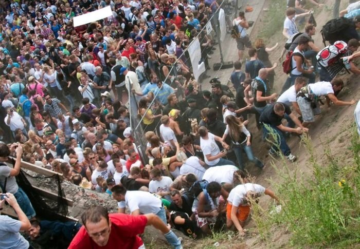 Panic at Love Parade, Duisburg, Germany