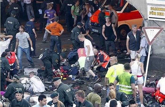 Panic at Love Parade, Duisburg, Germany