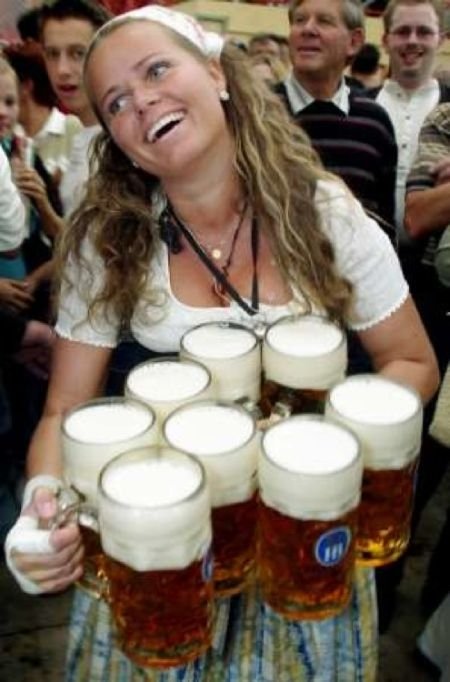 Oktoberfest 2010 girls, Munich, Germany