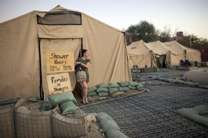 girl in a military