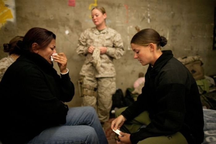 girl in a military