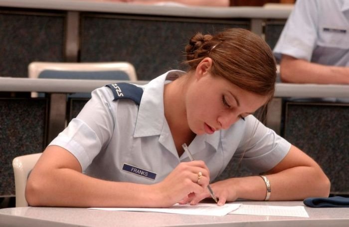 girl in a military