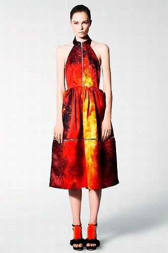 Outer space motif dress by Christopher Kane