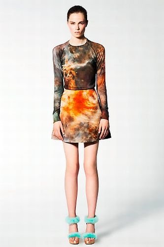 Outer space motif dress by Christopher Kane