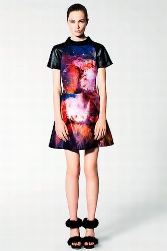 Outer space motif dress by Christopher Kane