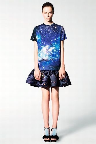 Outer space motif dress by Christopher Kane