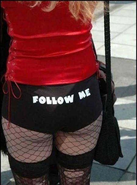 texts written on buttocks clothing