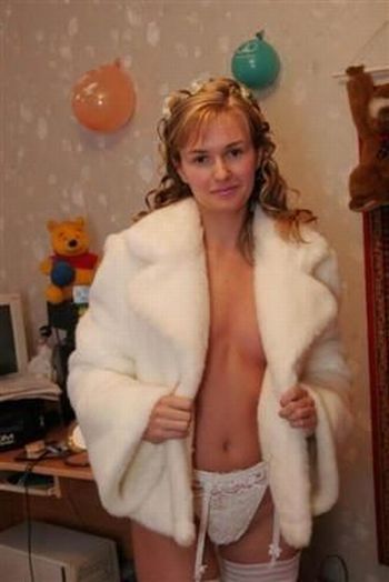 wedding bride caught in lingerie