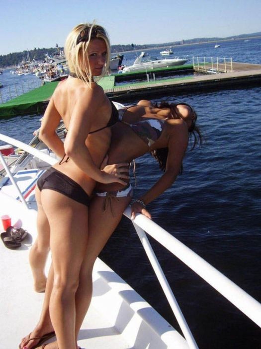 summer bikini beach girls recreate on yacht vessels