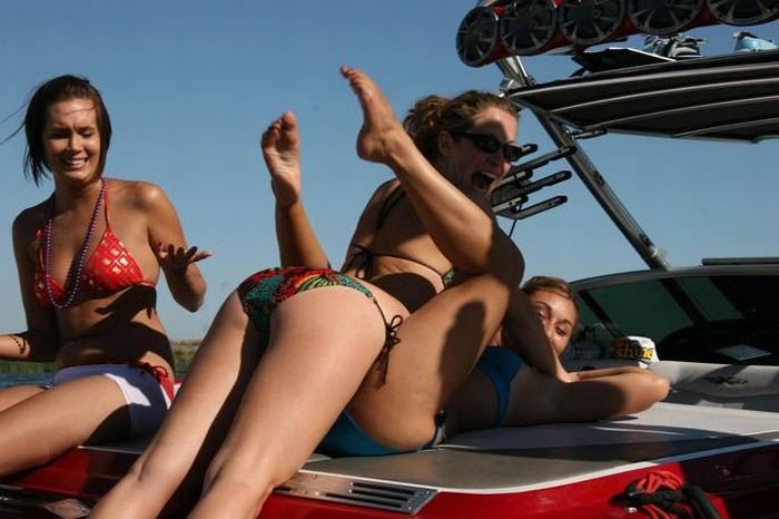 summer bikini beach girls recreate on yacht vessels