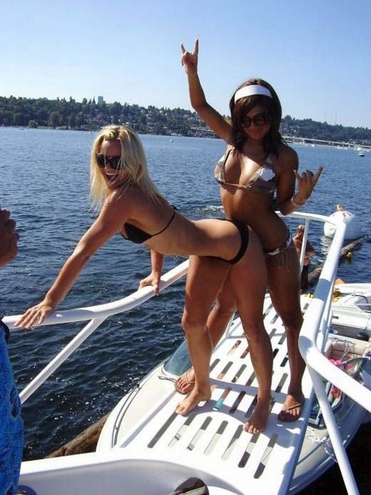 summer bikini beach girls recreate on yacht vessels