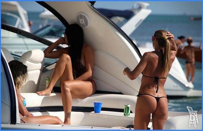 summer bikini beach girls recreate on yacht vessels