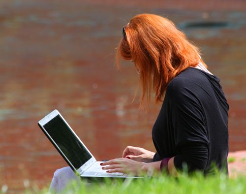 young red haired girl portrait