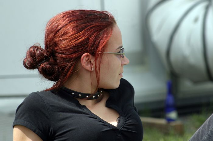 young red haired girl portrait