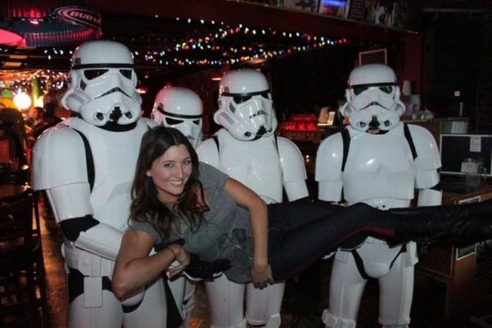 girls with star wars universe imperial stormtroopers