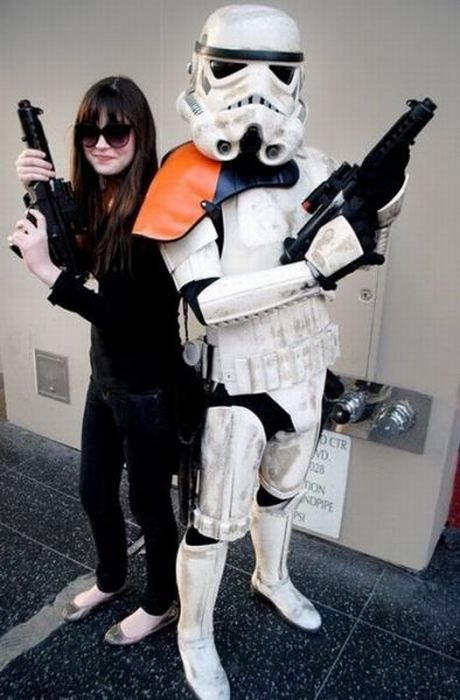 girls with star wars universe imperial stormtroopers