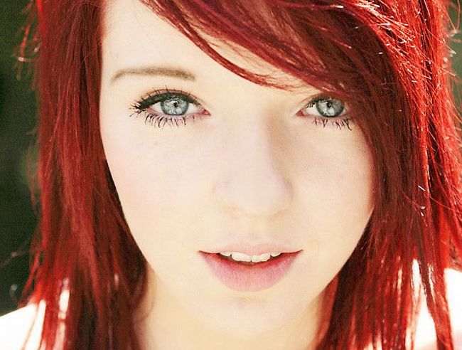 young red haired girl portrait