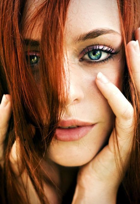 young red haired girl portrait