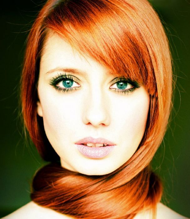 young red haired girl portrait