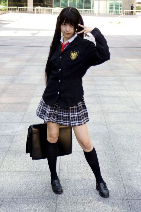 girl in school uniform outfit