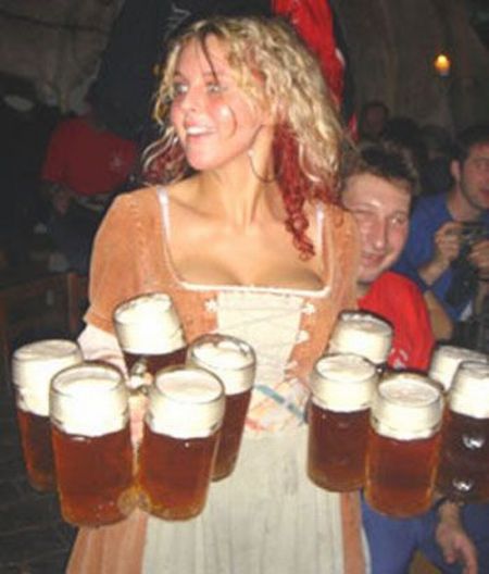 girl with beer