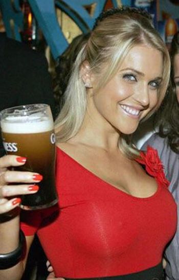 girl with beer