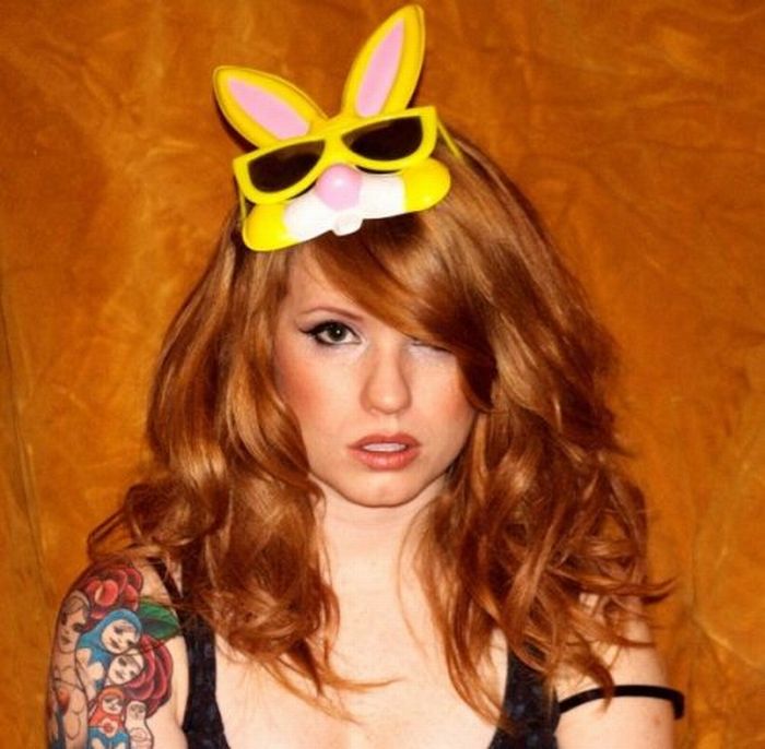 young red haired girl portrait