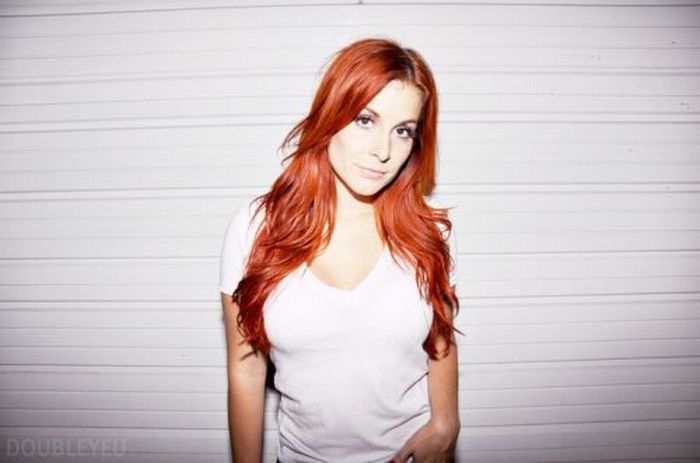 young red haired girl portrait