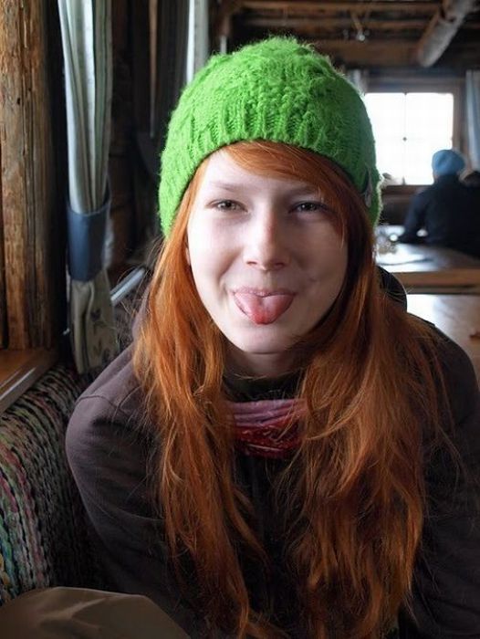 young red haired girl portrait