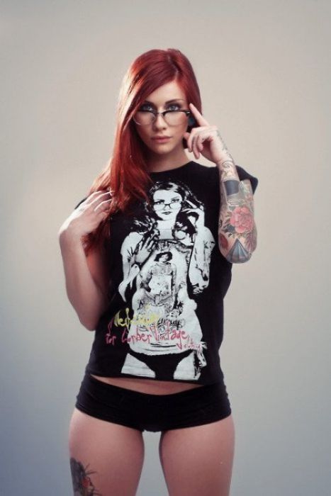 young red haired girl portrait