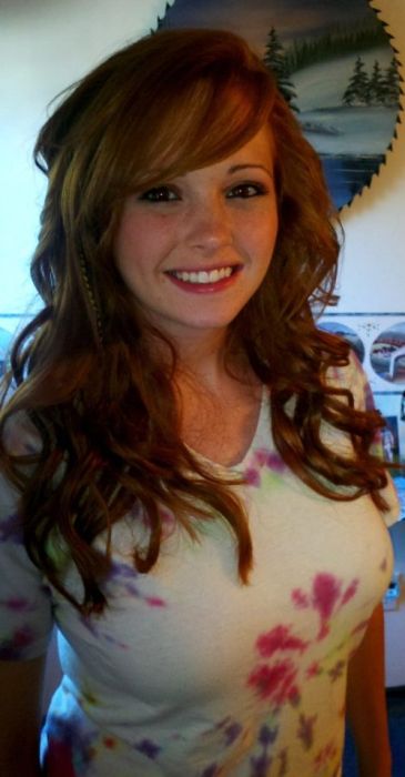 young red haired girl portrait
