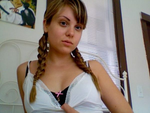 girl with pigtails