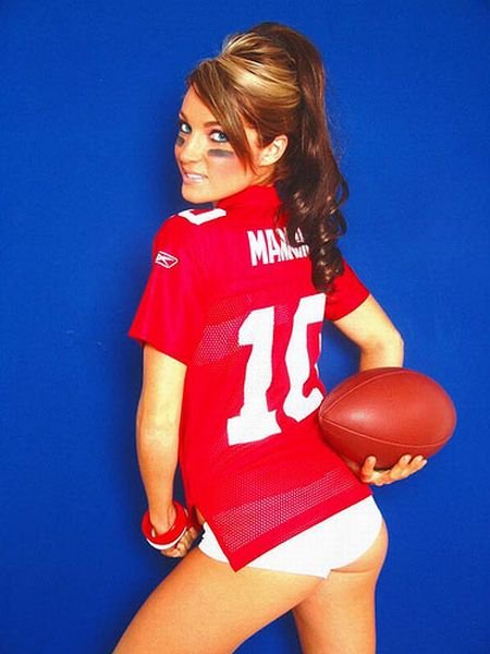 young college girl wearing sport jersey