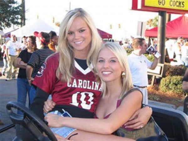 young college girl wearing sport jersey