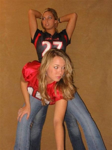 young college girl wearing sport jersey