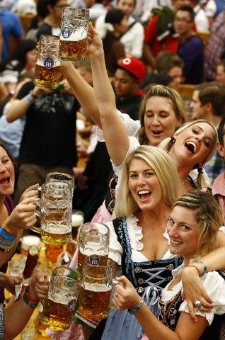 Oktoberfest 2011 girls, Munich, Germany