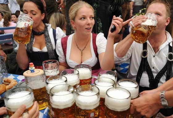 Oktoberfest 2011 girls, Munich, Germany