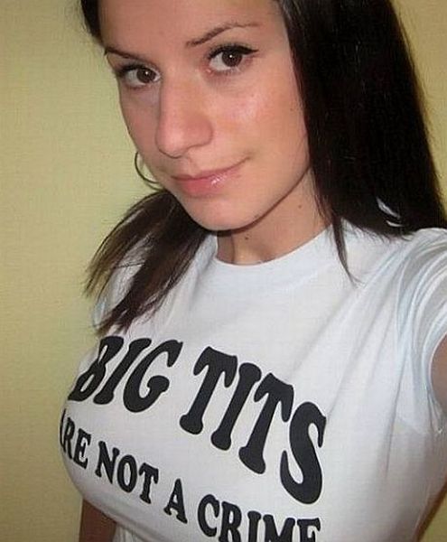 girl with a funny t-shirt