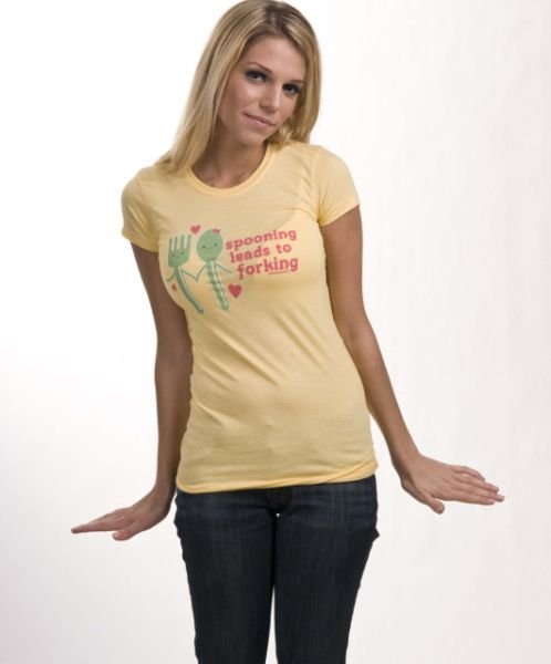 girl with a funny t-shirt