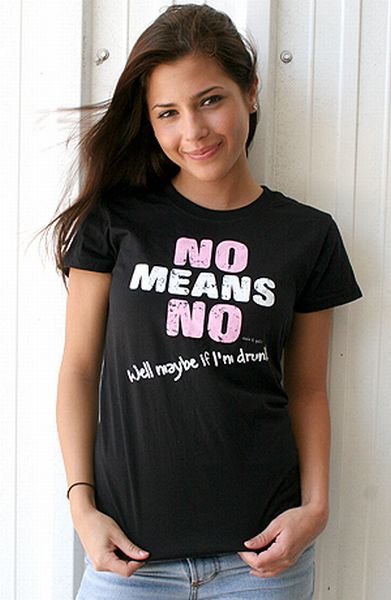 girl with a funny t-shirt