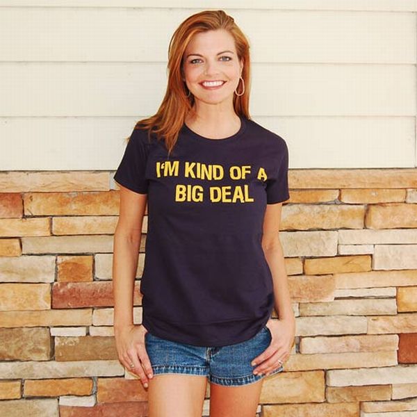 girl with a funny t-shirt