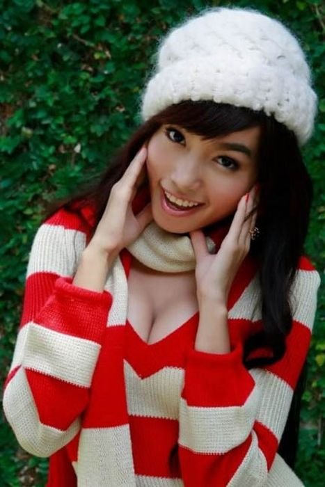 girl wearing a sweater