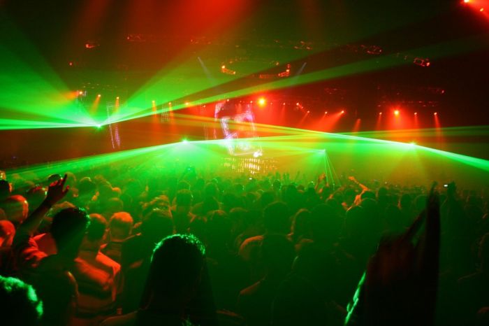 rave party light show