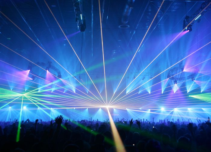 rave party light show