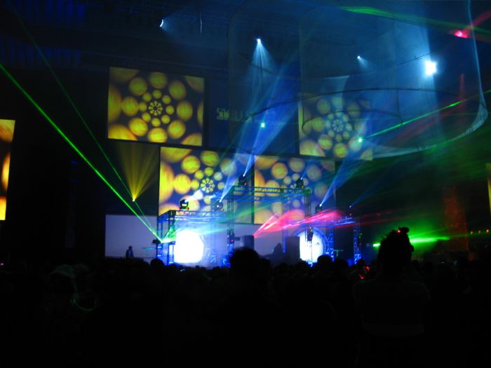 rave party light show
