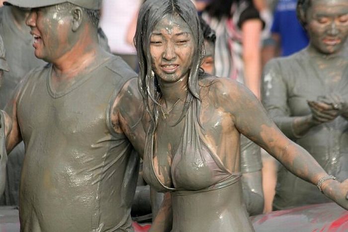 dirty girls in mud