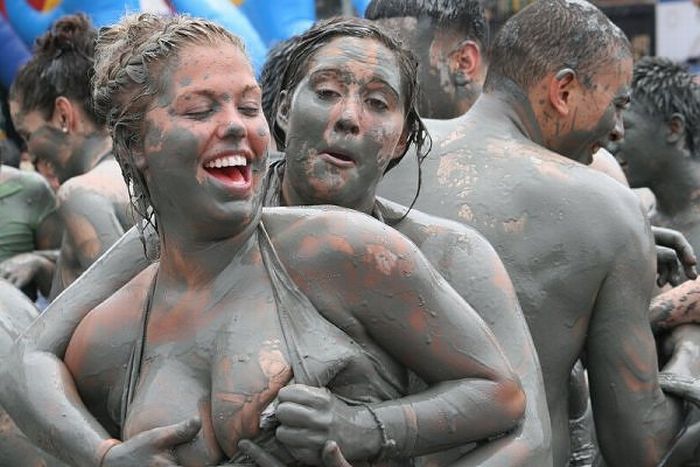 dirty girls in mud